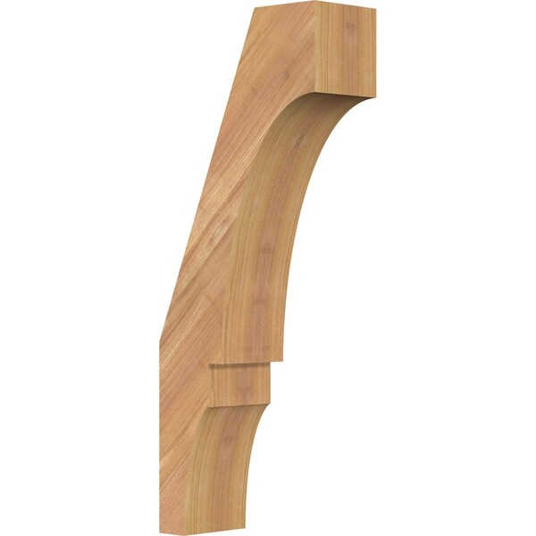 Ekena Millwork 3 1/2"W x 8"D x 20"H Balboa Smooth Knee Brace, Western Red Cedar BRC04X08X20BOA00SWR - main